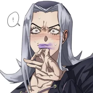 😠 Leone Abbacchio JoJo's Bizarre Adventure ! Anime, JoJo, Leone Abbacchio, Reacción, Sorprendido, Impactado telegram sticker