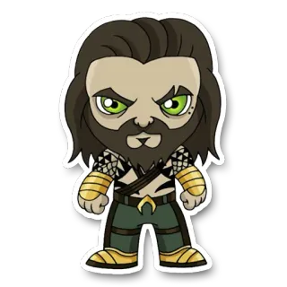 🔱 Aquaman Aquaman, DC Comics, Superhero, Cartoon, Character, Sticker telegram sticker