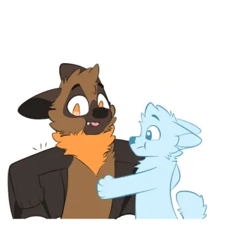 💸 Furry, Anthro, Animal, Desenho animado, Fofo, Cachorro telegram sticker