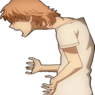 😱 Anime, Wut, Schrei, Schreien, Verärgert, Cartoon telegram sticker