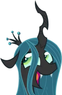 😆 Queen Chrysalis My Little Pony Rainha Chrysalis, My Little Pony, vilão, transmorfo, desenho animado telegram sticker