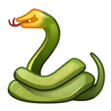 🐍 ular, reptil, hijau, kuning, binatang, alam whatsapp sticker