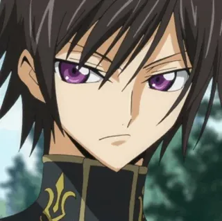 🥀 Lelouch Lamperouge Code Geass 애니메이션, 를르슈, 코드 기아스, 제로, 진지한 telegram sticker