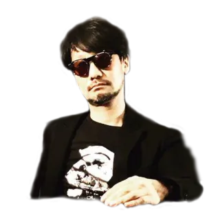 😎 Hideo Kojima Hideo Kojima, Designer de jogos, Celebridade, Retrato telegram sticker