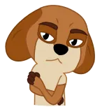 ❌ 犬, 漫画, 動物, ステッカー, 可愛い, 表情, 茶色 telegram sticker