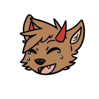 😂 Cartone animato, Animale, Demone, Emoji, Carino, Felice telegram sticker