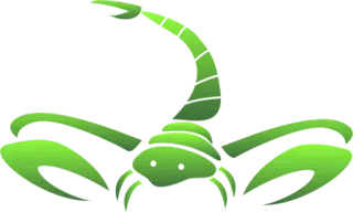 ♏ dier, schorpioen, groen, wezen, insect telegram sticker