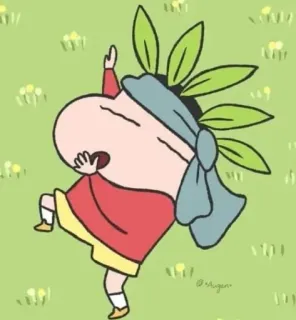 🌿 Shin-chan Nohara Crayon Shin-chan อนิเมะ, เด็กผู้ชาย, เต้น, การ์ตูน, ตลก telegram sticker
