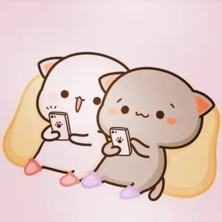 🐱 chats, dessin animé, mignon, animaux, kawaii, stickers telegram sticker
