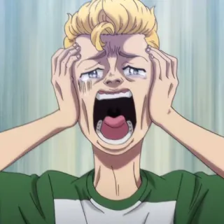 😩 anime, character, screaming, crying, expression, distressed, emotional telegram sticker