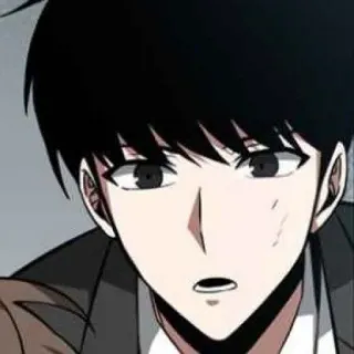 🃏 anime, homem, cabelo preto, coreano, webtoon, sério telegram sticker