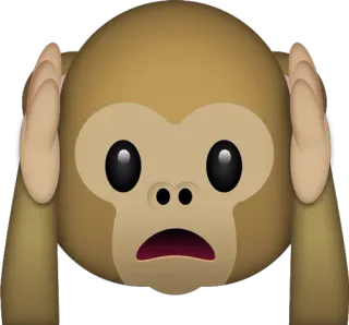 🙉 macaco, emoji, não ouça o mal, não veja o mal, não fale o mal, três macacos sábios, animal telegram sticker