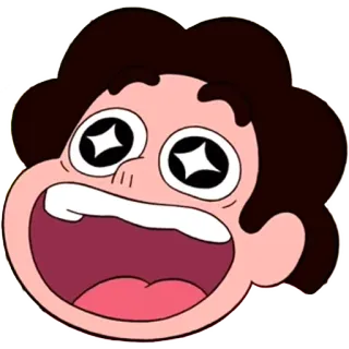😃 Steven Universe 만화, 캐릭터, 스티븐 유니버스, 신남, 행복 telegram sticker