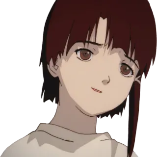😏 Lain Iwakura Serial Experiments Lain Anime, Fille, Lain, Serial Experiments Lain, Personnage, Mignon whatsapp sticker