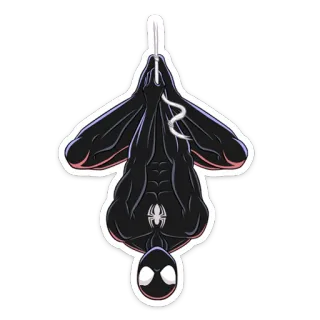 🙃 Spider-Man スパイダーマン, マーベル, スーパーヒーロー, コミック, ブラックスーツ whatsapp sticker