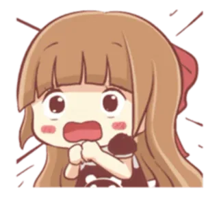 😱 Anime, Chibi, Niedlich, Aufgeregt, Überrascht, Kawaii telegram sticker