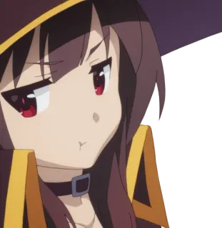 😒 Megumin Konosuba Anime, Megumin, Konosuba, Mangá, Magia de explosão, Waifu telegram sticker