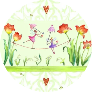 🌱 fee, blumen, tulpen, garten, skurril, kunst, natur telegram sticker