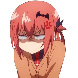 😒 Satania Gabriel DropOut Anime, Manga, Satania, Gabriel Dropout, Wütend, Frustriert, Dämon telegram sticker