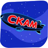 🤬 CKAM дирижабль, звезды, мультфильм telegram sticker