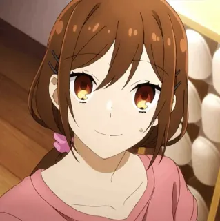 🗝 Hori Kyouko Horimiya 애니메이션, 호리미야, 호리 쿄코, 귀여운, 웃는, 캐릭터, 만화 telegram sticker