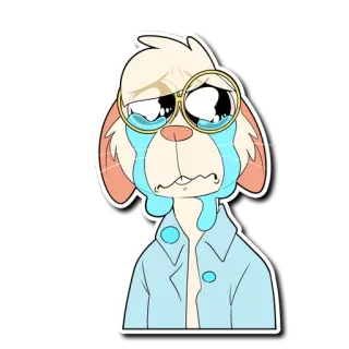 😭 chorando, triste, lágrimas, emocional, desenho animado, angustiado telegram sticker