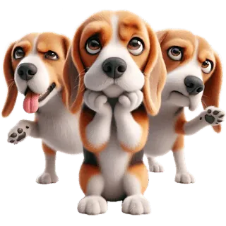 🫥 dog, beagle, puppy, cute, animal, pet telegram sticker