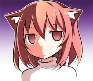 🙄 Anime, Garota gato, Desenho animado, Fofo, Cabelo rosa, Kawaii telegram sticker