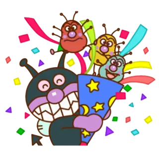 🎉 kartun, konfeti, pesta, perayaan, bintang, bulan telegram sticker