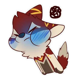 😡 pegatina, perro, dibujo animado, lindo, animal, emoji telegram sticker