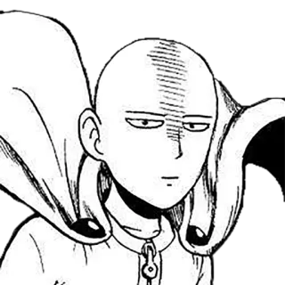 😁 Saitama One-Punch Man Anime, Superhéroe, Manga, Calvo, Héroe whatsapp sticker