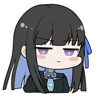 😐 Аниме, Манга, Девушка, Чиби, Милый, Персонаж, Наклейка whatsapp sticker