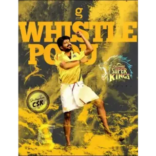 🤌 WHISTLE PODU Cricket, Chennai Super Kings, Sport, Indian Premier League, CSK, Whistle Podu whatsapp sticker