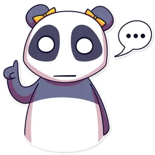 🤔 Panda, Dier, Schattig, Cartoon, Sticker telegram sticker