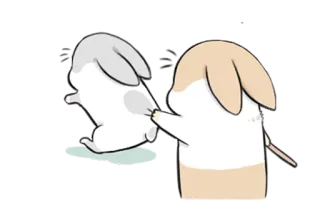 😊 conejo, lindo, animales, conejito, pegatina telegram sticker