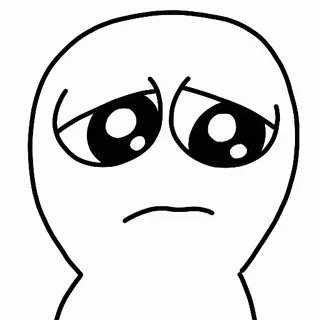 🥺 traurig, verärgert, Cartoon, Emoji, Gesicht, süß, einfach telegram sticker