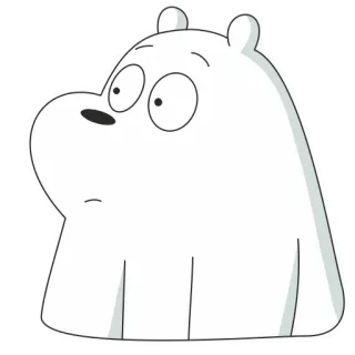 😯 Ice Bear We Bare Bears Urso Polar, Irmão Urso, Desenho animado, Urso, Urso branco, Animação telegram sticker