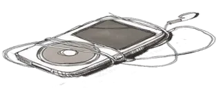 🎧 ipod, musica, tecnologia, portatile, audio telegram sticker