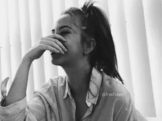 🗞 @Trnichown woman, person, black and white, portrait, social media, grayscale telegram sticker