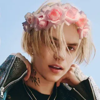 🌸 человек, портрет, блондинка, венок, украшения telegram sticker