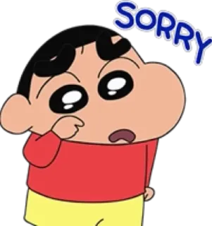 🙇‍♀️ Shin-chan Crayon Shin-chan SORRY Shin-chan, Maaf, Permintaan maaf, Anime, Manga, Kartun, Crayon Shin-chan whatsapp sticker