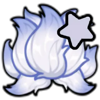 🦊 weiße Blume, Stern, Aufkleber, floral, Pflanze, Dekoration telegram sticker