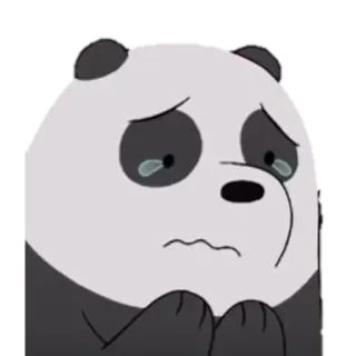 ▫️ Panda We Bare Bears Cartoon, Traurig, Weinend, Bär, Panda, Animation whatsapp sticker