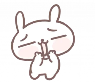 🎀 thỏ, dễ thương, vui vẻ, hoạt hình, động vật telegram sticker
