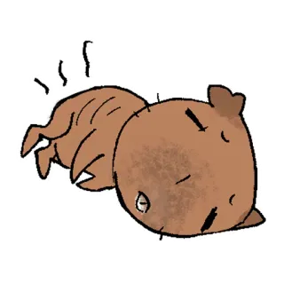 🍴 kiệt sức, mệt mỏi, ngủ, vẽ nguệch ngoạc, hoạt hình, nhân vật, khoai tây telegram sticker