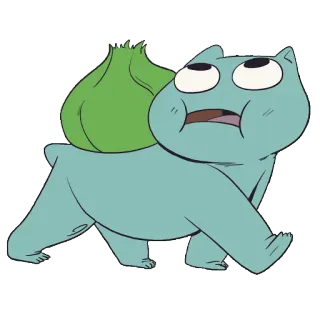 😑 Bulbasaur Pokémon, Bisasam, Cartoon, Anime, Videospiel whatsapp sticker