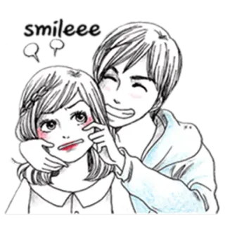 🙂 paar, romantik, anime, liebe, cartoon, zuneigung, gefühle telegram sticker