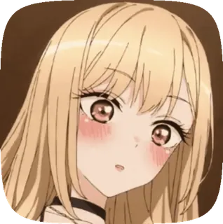 ๐ Marin Kitagawa My Dress-Up Darling Anime, Cartone animato, Ragazza, Bionda, Kawaii, Carino telegram sticker