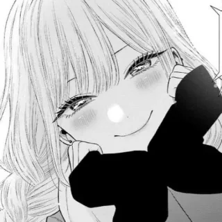 🥰 Anime, Manga, Fille, Sourire, Mignon, Portrait telegram sticker