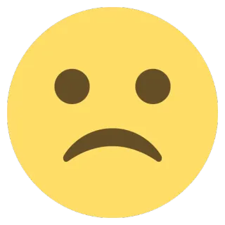☹ Emoji, Traurig, Gesicht, Gelb, Symbol whatsapp sticker